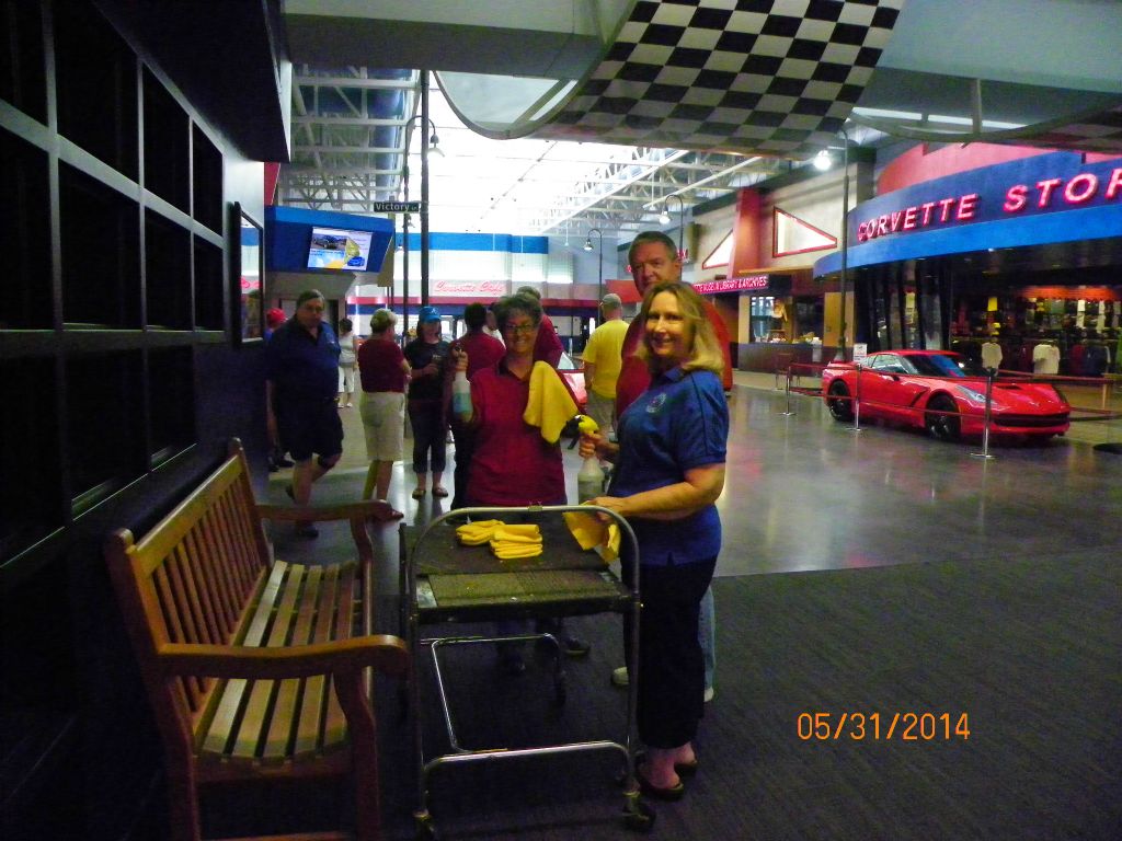 Karen Wallace, Dave & Ann Von Almen, gather supplies