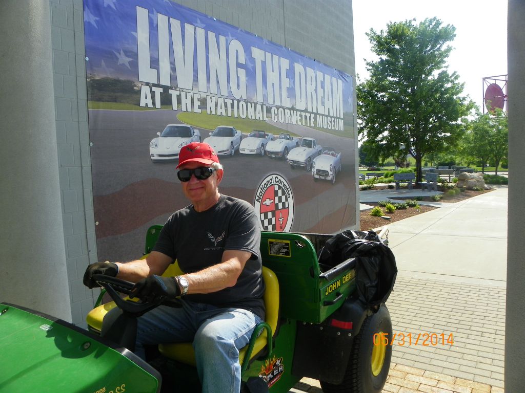 John Glover looks at home on a John Deere